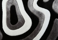 Picture of Mateos Black/White Shaggy Area Rug