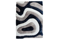 Picture of Mateos Blue/White Shaggy Area Rug