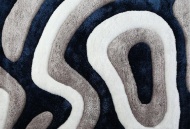 Picture of Mateos Blue/White Shaggy Area Rug