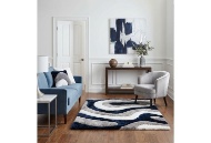 Picture of Mateos Blue/White Shaggy Area Rug