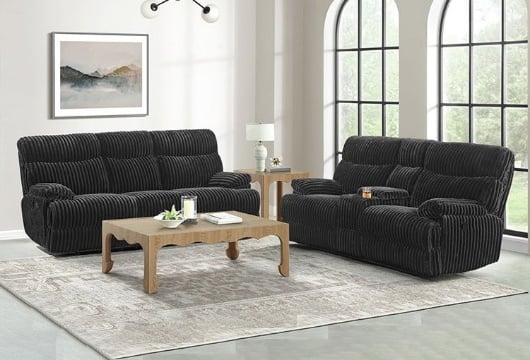 Picture of Admiral Black Sofa & Loveseat