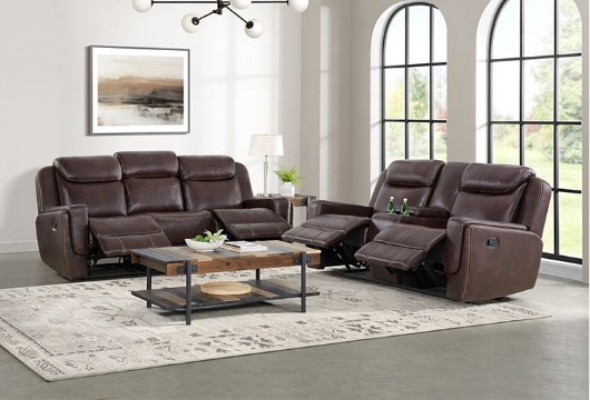 Picture of Panther Brown Recling Sofa & Loveseat