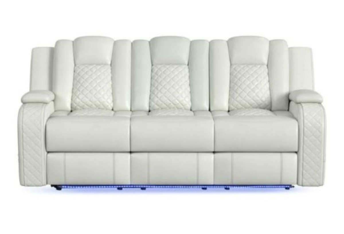 Picture of Carlo Oyster Dual Power Reclining Sofa With Dropdown Table