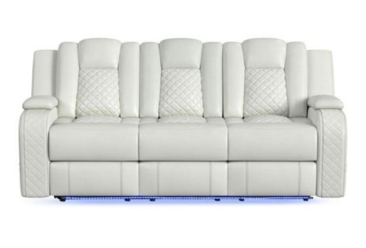 Picture of Carlo Oyster Dual Power Reclining Sofa With Dropdown Table