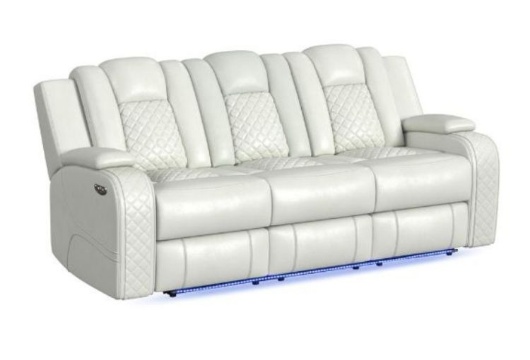 Picture of Carlo Oyster Dual Power Reclining Sofa With Dropdown Table