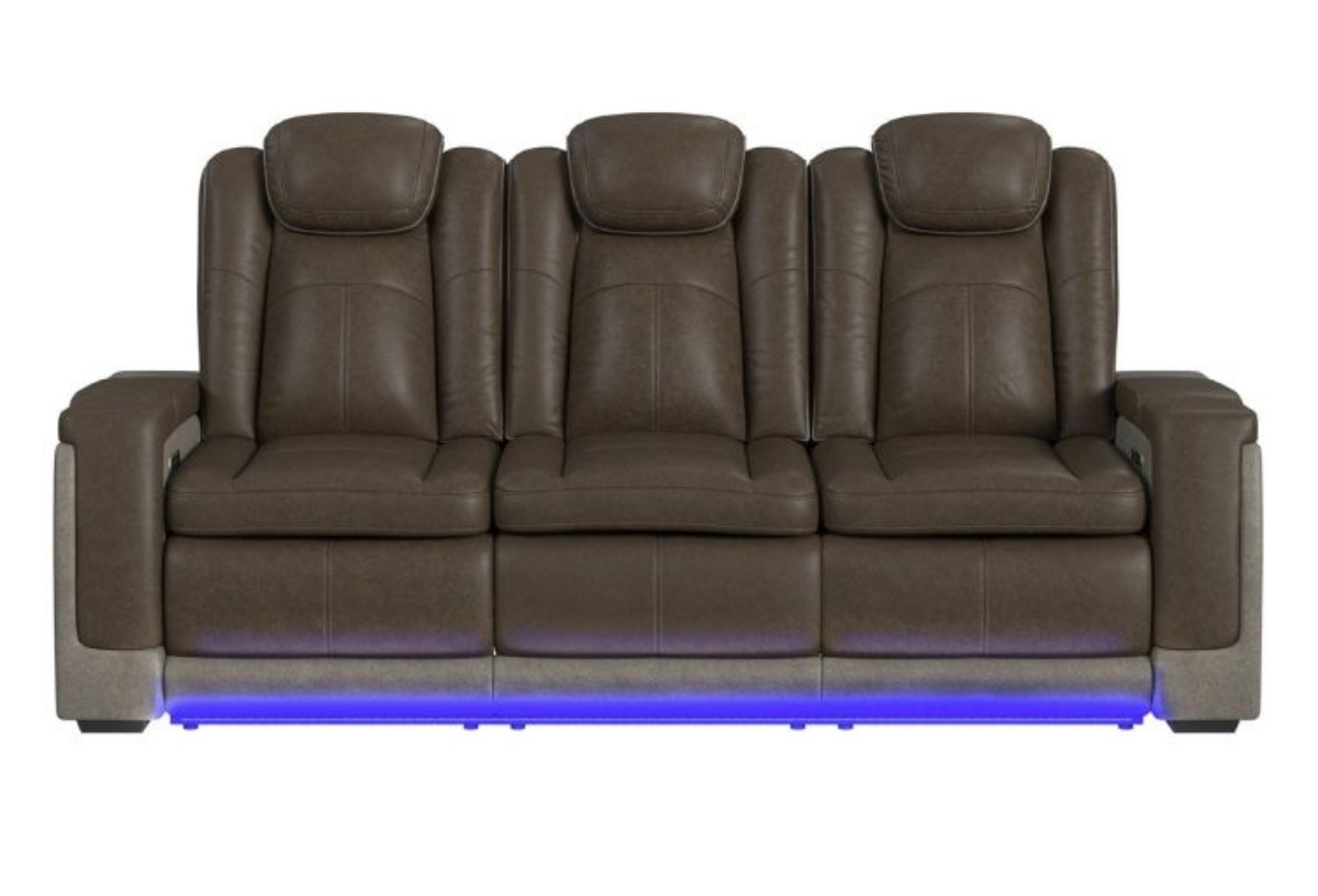 Picture of Lantana Rocky Brown Dual Power Reclining Sofa