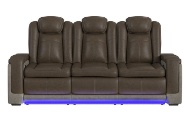 Picture of Lantana Rocky Brown Dual Power Reclining Sofa & Console Loveseat