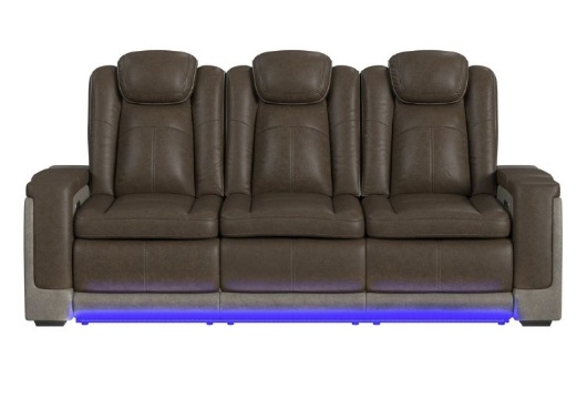 Picture of Lantana Rocky Brown Dual Power Reclining Sofa & Console Loveseat