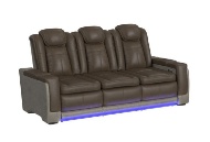 Picture of Lantana Rocky Brown Dual Power Reclining Sofa & Console Loveseat