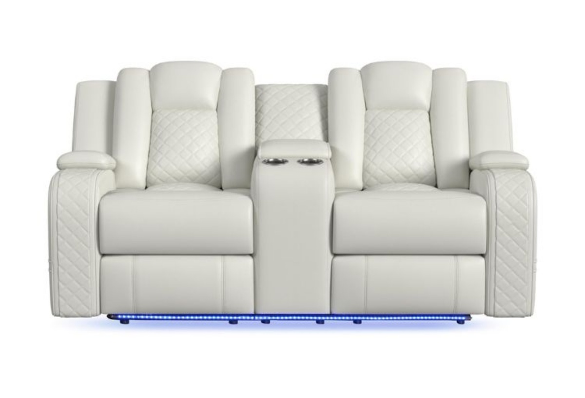 Picture of Carlo Oyster Dual Power Reclining Console Loveseat