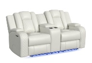 Picture of Carlo Oyster Dual Power Reclining Console Loveseat