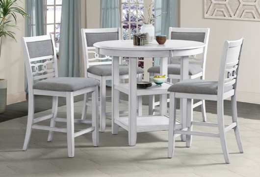Picture of Amherst White Counter Height Dining Room
