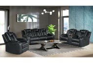 Picture of Carlo Black Dual Power Reclining Sofa With Dropdown Table