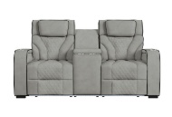 Picture of Blitz Taupe Reclining Console Loveseat