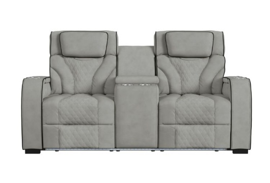 Picture of Blitz Taupe Reclining Console Loveseat