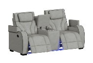 Picture of Blitz Taupe Reclining Console Loveseat