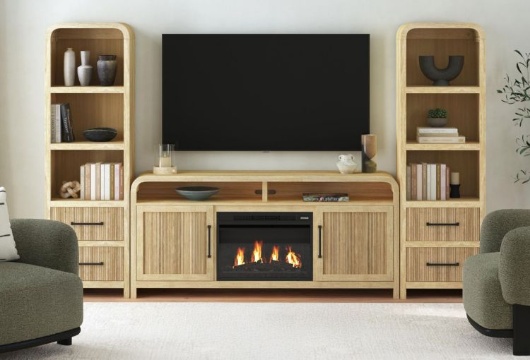 Picture of Ridgemont Natural 82" Fireplace Console