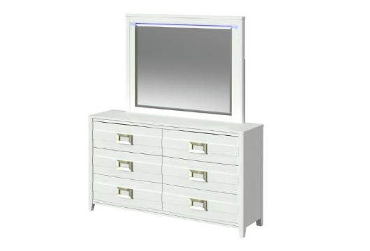 Picture of Tobias White Dresser & Mirror