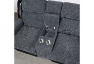 Picture of Jordan Black/Grey Reclining Console Loveseat