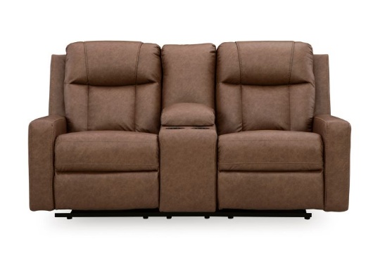Picture of Mackey Caramel Reclining Console Loveseat
