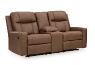 Picture of Mackey Caramel Reclining Console Loveseat