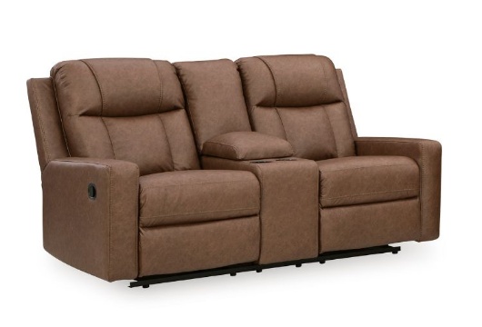 Picture of Mackey Caramel Reclining Console Loveseat