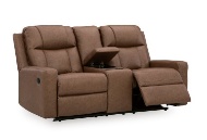 Picture of Mackey Caramel Reclining Console Loveseat
