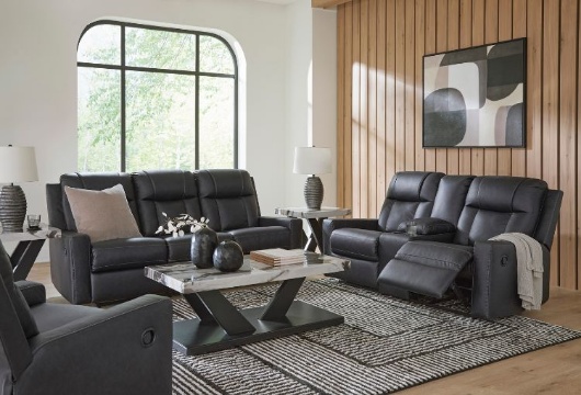 Picture of Mackey Carbon Reclining Sofa & Console Loveseat