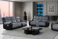 Picture of Jordan Black/Grey Reclining Sofa & Console Loveseat