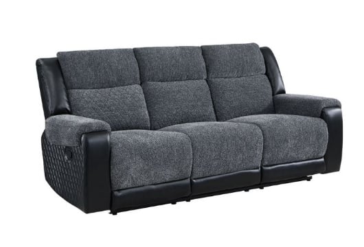 Picture of Jordan Black/Grey Reclining Sofa & Console Loveseat