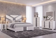 Picture of Optimus White 3 PC Queen Bed