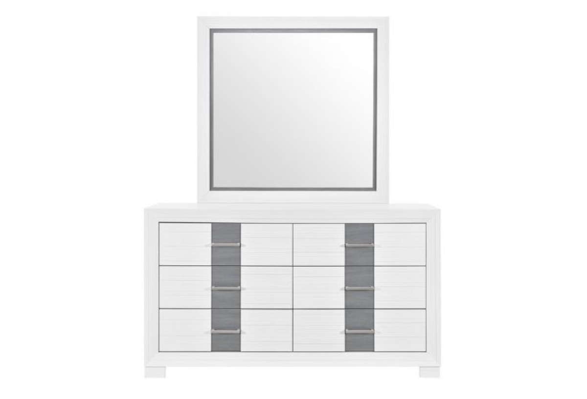 Picture of Optimus White Dresser & Mirror