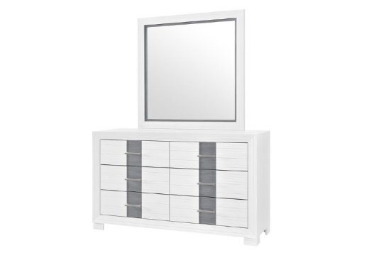 Picture of Optimus White Dresser & Mirror