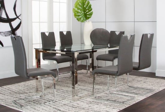 Picture of Skyline 5 PC Dining Set With Grey Chairs