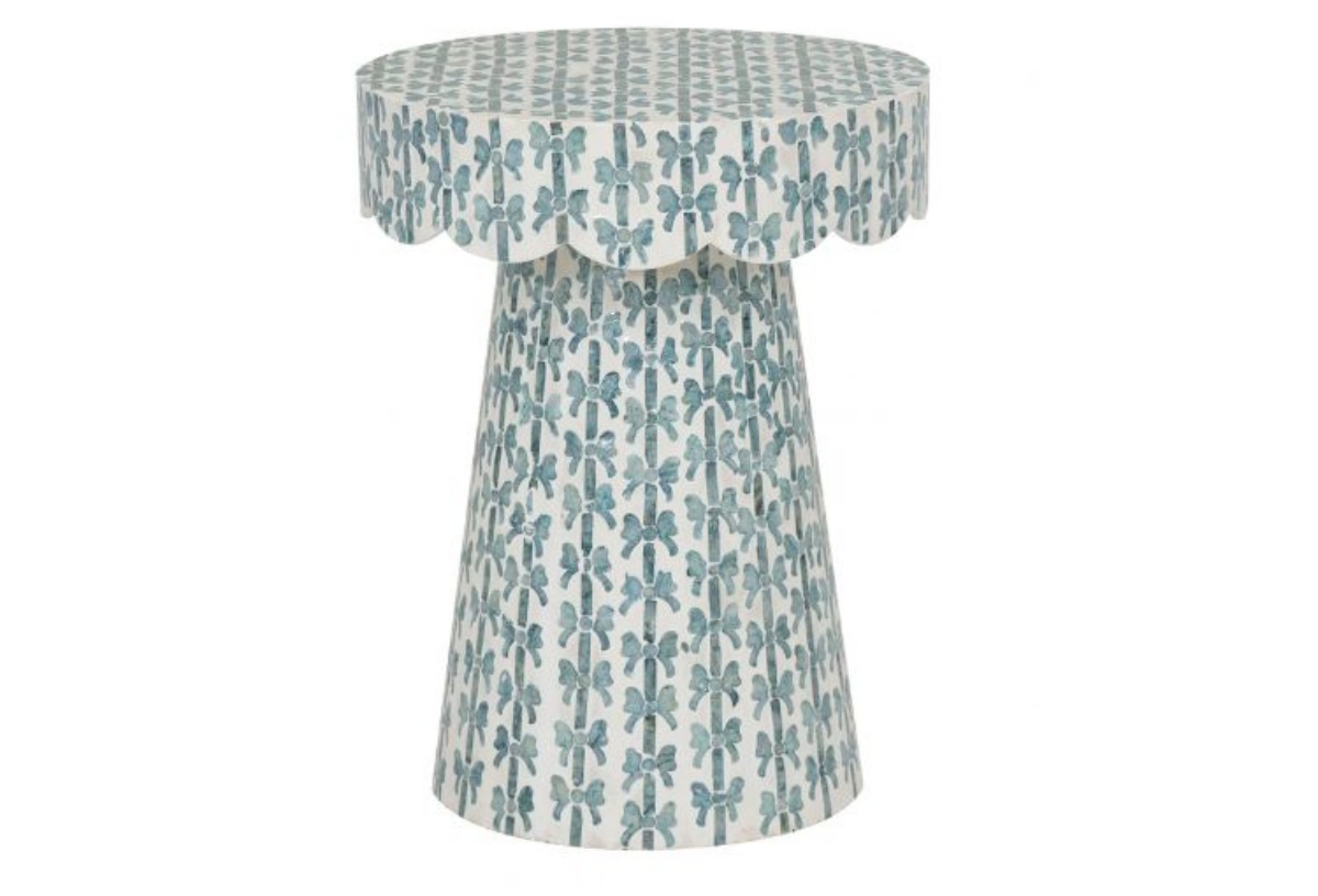 Picture of Capiz Blue Bow Accent Table