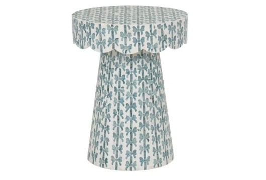 Picture of Capiz Blue Bow Accent Table