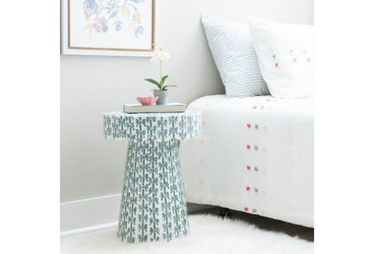 Picture of Capiz Blue Bow Accent Table