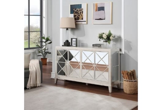 Picture of Alana Mirror 4 Door Accent Cabinet