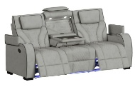 Picture of Blitz Taupe Reclining Sofa & Console Loveseat