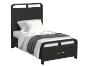 Picture of Ridgemont Black 3 PC Twin Storage Bed