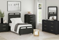 Picture of Ridgemont Black 3 PC Twin Storage Bed